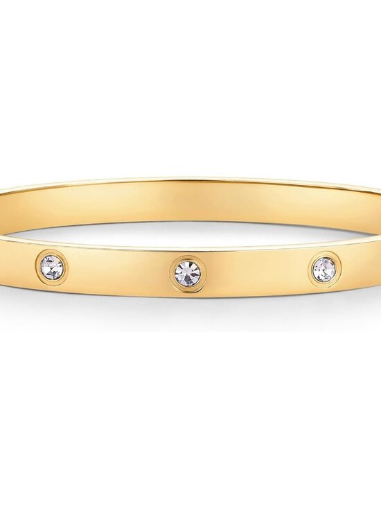 Jewelry - Waterproof Bracelet for Women - 14K Gold Plated Bangle with Cubic Zirconia - Sta